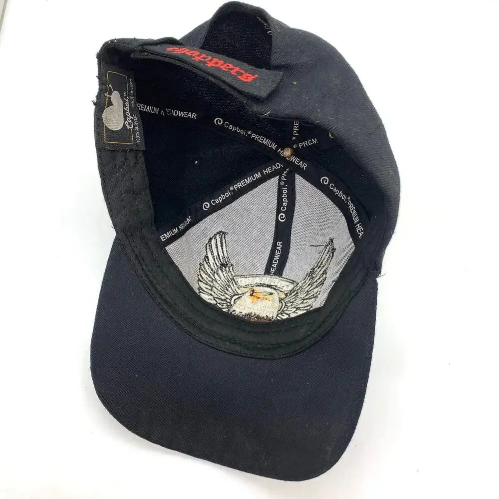 Capbai Ride Hard Die Free Motorcycle Cap One Size Fit All Black Color